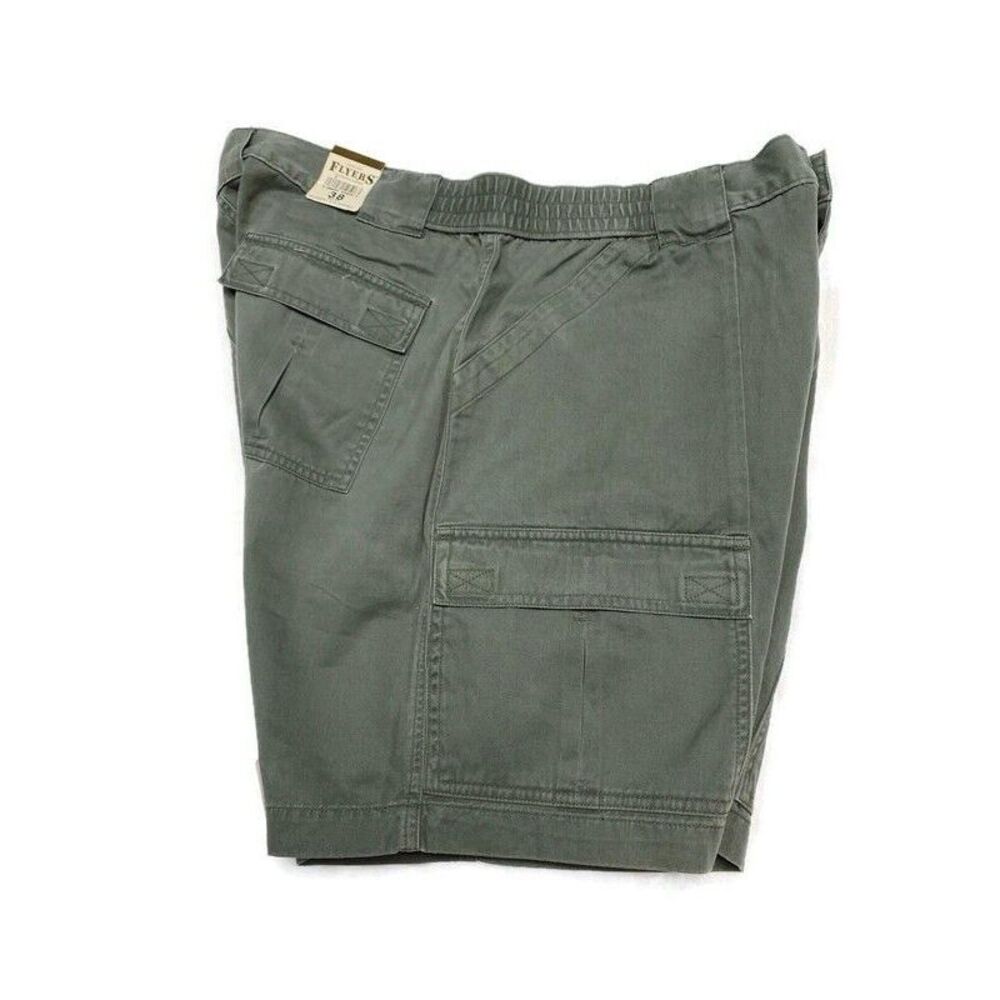 Flyers Authentic Khakis Olive Most Cargo Shorts 100% Cotton‎ Men's Size 38 NWT